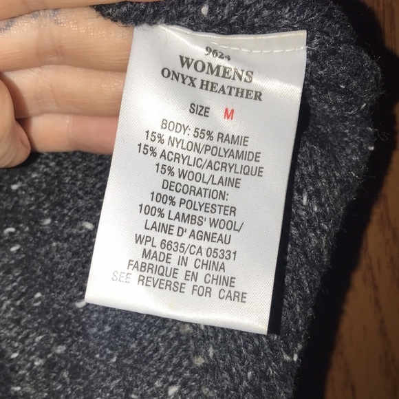 Woolrich Onyx Heather Lambs Wool 1/4 Zip Pullover Sweater Medium - Picture 10 of 10